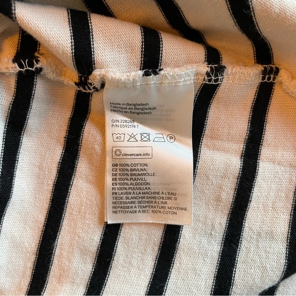 NWOT H&M Horizontal Striped Black and White/Cream Dress - Picture 4 of 7